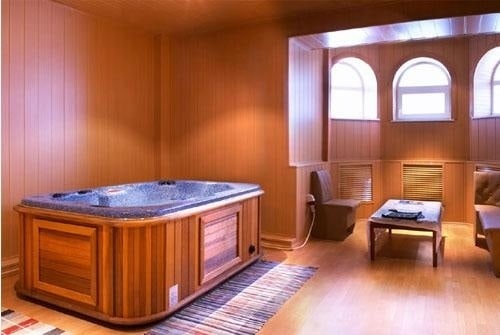 arctic spas hot tub in a room
